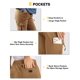 thumbnail image 4 of Pantalones cargo de senderismo TBMPOY para mujer, resistentes al agua, color marrón claro, 4 of 6
