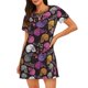 thumbnail image 1 of Fotbe Halloween Skeleton Bata de Dormir para Mujer con Estampado, Camisón de Algodón de Manga Corta, Ropa de Dormir Casual, 1 of 6
