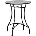 thumbnail image 1 of Mosaic Patio Table, Round Coffee Table with Metal Frame, Garden Furniture for Outdoor, Poolside, Green, 1 of 7