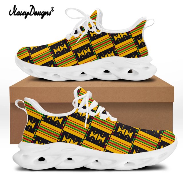 Noisydesigns - Zapatillas deportivas transpirables de malla de aire para hombre, talla 48, con estampados geométricos africanos, ligeras e informales para verano