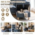 thumbnail image 5 of Villeston 4-Seat Sectional Sofa with 2 Ottomans,U Shaped Sofa Couch with Storage Ottomans and Side Pockets, Oversized Modern Chenille Sofa Couch for Living Room,Blue, 5 of 6