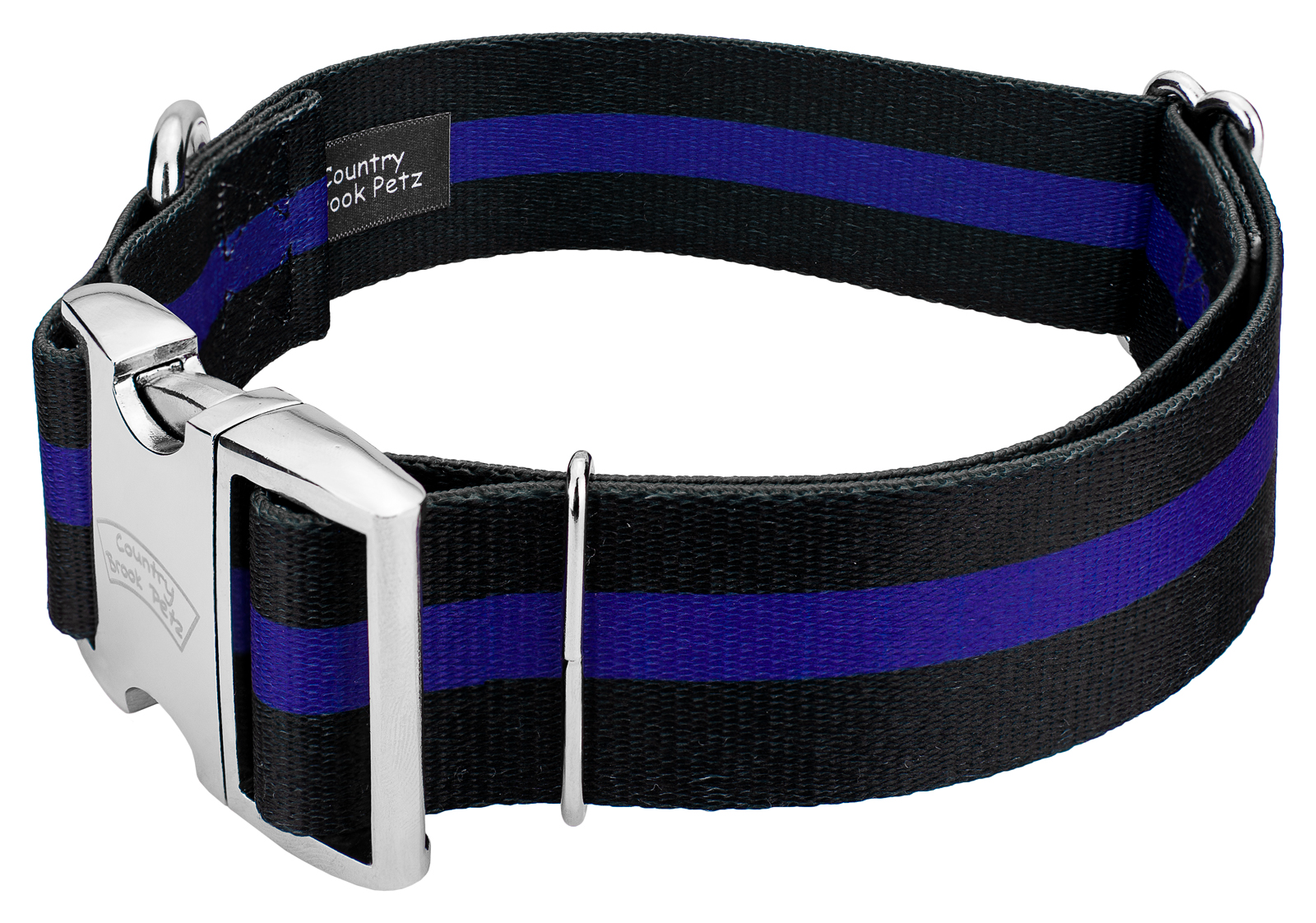 Country Brook Petz® 1 1/2 inch Premium Thin Blue Line Dog Collar, Extra Large - image 3 of 5