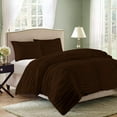 thumbnail image 2 of DNG Creations 5 Piece Ruched Pattern Duvet Cover 100% Egyptian Cotton, 800 TC- With Zipper Closure & Corner Ties ( Solid Chocolate - Oversized Queen ), 2 of 3