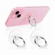 thumbnail image 1 of wonima02 Clear Phone Ring Holder 2 Pack, Transparent Cell Phone Ring Grip 360°Rotation Finger Ring Stand, Phone Kickstand Compatible with Most of Phones, Tablet and Case (Silver), 1 of 1