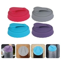 BESTOYARD 4Pcs Silicone Can Covers Assorted Colors Leakproof Beverage Bottle Caps