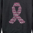 thumbnail image 3 of Instant Message - Women's Breast Cancer Awareness Lightweight French Terry Long Sleeve Shirt Lightweight French Terry Wide Neck Long Sleeve Graphic Shirt, 3 of 6