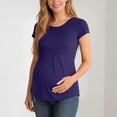 thumbnail image 2 of hoksml Women's Maternity Tops Short Sleeve Pleated T Shirts Casual Pregnancy Blouses for Daily Wear, 2 of 9