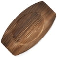 thumbnail image 3 of MegaChef Mini Cast Iron Oval Pan with Wood Tray, 3 of 6