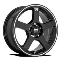 Motegi Aluminum Rim MR116 FS5 16X7in Gloss Black Machined Flange Finish, MR11667031340