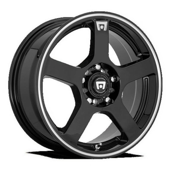 Motegi Aluminum Rim MR116 FS5 16X7in Gloss Black Machined Flange Finish, MR11667031340