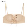 thumbnail image 1 of Sujetador de mujer sin tirantes Hacer subir Sujetador acolchado sin alambre Bralette Girl Slim Fit Chest Wrap Underwear, Color de piel, 34 / 75A Kearding AP001241-04B, 1 of 7