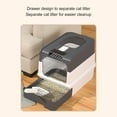 thumbnail image 4 of Litter Box With Lid - Fully Enclosed Cat Potty, Anti-Splashing Toilet, Self-Cleaning With Scoop, Drawer Type Front Entry Top Exit, 4 of 10