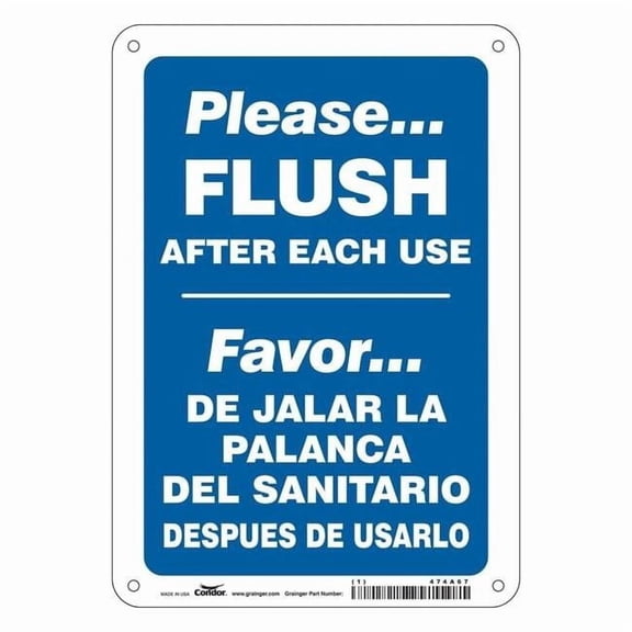 Condor Safety Sign,10 in x 7 in,Polyethylene 474A67