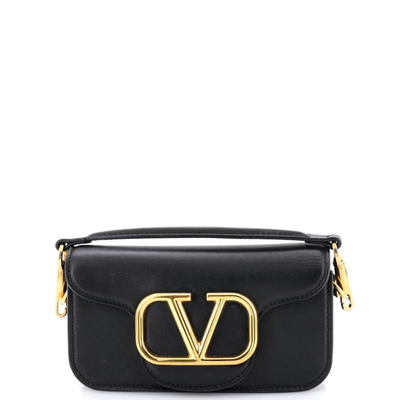 Pre-Owned Valentino VLogo Loco Flap Shoulder Bag Leather Small By Rebag