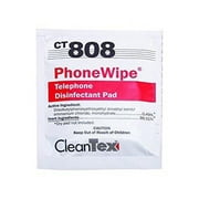 cleantex phonewipe disinfectant wipes, box of 72 pads (ct808)