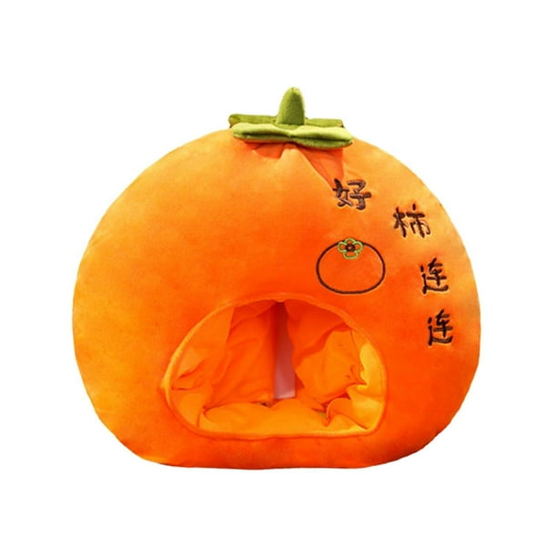 Gorro de felpa naranja, gorro cálido para vestir, para carnaval, Cosplay, Festival, fiesta de Halloween