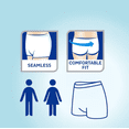 thumbnail image 4 of TENA Comfort Pants Unisex Reusable Incontinence Underwear Twin Pack, L/XL, 28-52 Inch, Heavy, 4 of 5