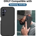 thumbnail image 2 of for Samsung Galaxy A15 5G Case, with Built in Screen Protector Heavy Duty Drop Protection,Shockproof Dual Layer Slim Protective Phone Cover（Black）, 2 of 7