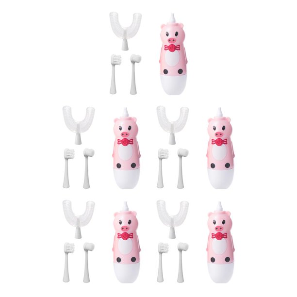 Vogacara Cepillos de eléctricos para niños en forma de U Cepillos Silicona Resistente al calor Salud Hogar Cuidados bucales Herramientas de Type2 NO2 Vogacara CBP196227