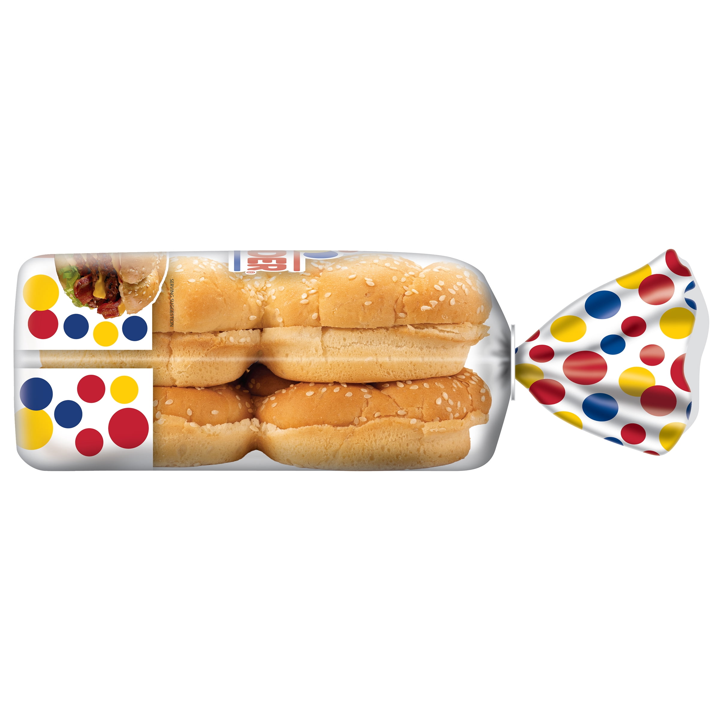 Wonder Jumbo Seeded Hamburger Buns, 4 Count, Shelf-Stable