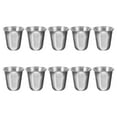 thumbnail image 3 of KAKOWELY 10pcs Stackable Stainless Steel Cup Metal Cup Compact Drinking Cup Holy Shot Cup Communions Mug Steel Communions Cup For Religious,1.26X"X1.26"X1.26", 3 of 5