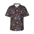 thumbnail image 2 of Picia Snakes And Snake Fruit Gentle Cotton Regular Fit Short Sleeve Casual Hawaiian Shirt for Men-Medium, 2 of 8