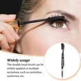 thumbnail image 4 of Vogacara Pestañas de doble cabeza, peine de acero inoxidable, cepillos de cejas multicolores plegables, herramientas cosméticas, accesorios de Difuminador de ojos Negro Vogacara CE012032-02B, 4 of 6