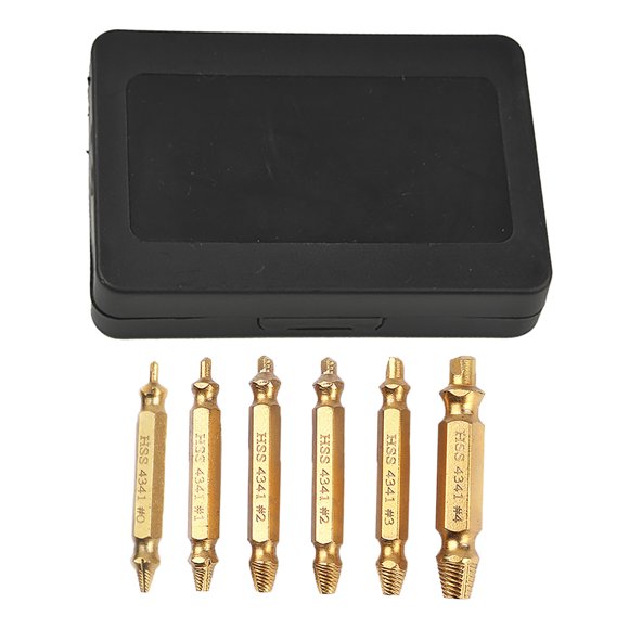 Extractor de tornillos de salida rápida de brocas extractor de tornillos de extracción Extractores de pernos Herramientas de - 3185 6 piezas Yotijar broca extractora de tornillos