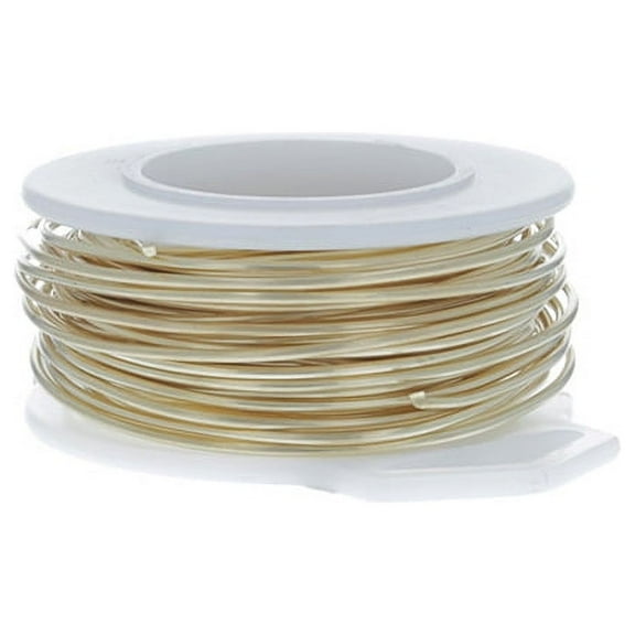 28 Gauge Round Gold Tone Brass Craft Wire - 120 ft