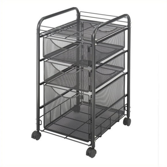 Scranton & Co 3 Drawer Mesh File Cart
