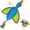 Duck, variant on Green Snake Oxford Launching Flying Dog Toy Slingshot Chase Fetch Training Interactive Dog Toy Durable Stuffed Animal Dog Squeaky Toy for Medium Large Dogs Toy Gift 40.5cm/15.94in