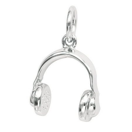 EZ Charms 1.6 Grams Sterling Silver Headphones Charm