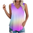 thumbnail image 3 of STETMN Womens Summer Tank Tops Basic Gradient V Neck Tanks Trendy Causal Cute Loose Fit T Shirts, 3 of 7