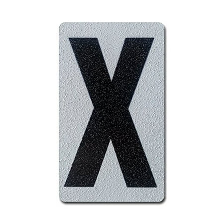 

2Pack Individual Peel & Stick Reflective Aluminum Numbers/Letters 4 inch (X)