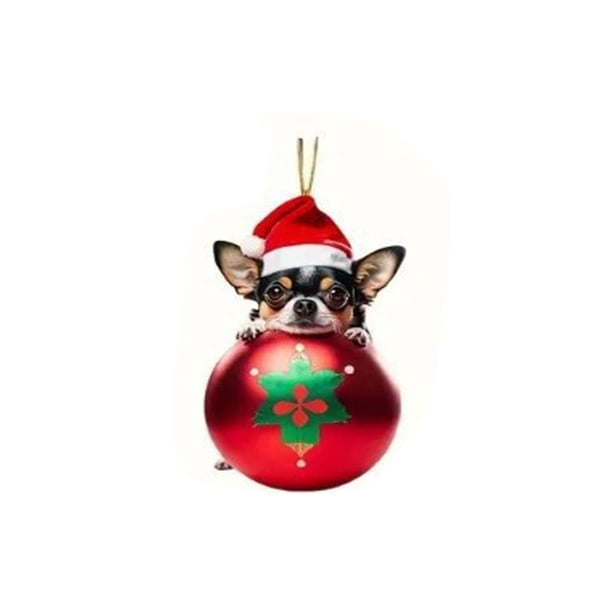 Decoraciones de Navidad para el Hogar Navidad Lindo Cachorro Colgante Colgante Espejo Retrovisor