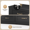 thumbnail image 6 of Aiho 47" Modern Wooden 7-Drawer Dresser, Metal Pull Handles & Anti-Tip Design-Black, 6 of 8