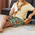 thumbnail image 4 of Wukai Color Summer Men’s Short Pajama Pants With Pockets Soft Sleep Pj Shorts for Men-Large, 4 of 6