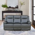 thumbnail image 6 of PonLiving Power Leather Recliner Sofa with LED Lights,with USB Port/Storage Console/Cup Holders.Drak Grey, 6 of 13