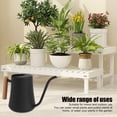 thumbnail image 4 of Arrosoir en Acier Inoxydable, Arrosoir Résistant et Durable, Arrosoir Rétro pour Petites Plantes avec Longue Poignée en Bois pour Plantes de Jardin Houseplant, 4 of 8