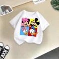 thumbnail image 4 of Camisetas de algodón con estampado de Mickey de Disney de manga corta de verano para niños, camisetas casuales de moda para niños y niñas, ropa adorable y linda para niños, 4 of 5