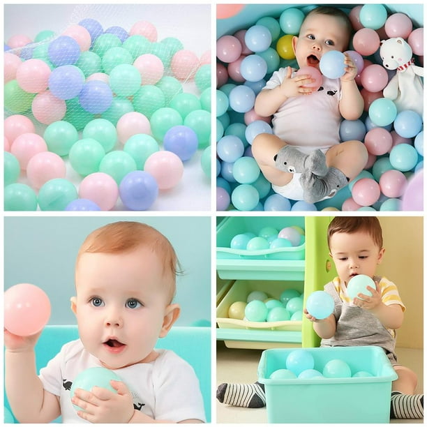 200 piezas de bolas de mar de macarrones de PVC, tienda de campaña colorida, juguete de pelota de piscina (200 piezas)