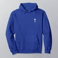 thumbnail image 2 of Tiweut Christian Sweatshirts for Men Christ Cross Pullover Hoodie Inspirational Faith Graphic Long Sleeve Sweatshirt,B-Blue,Blue, 2 of 3