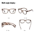 thumbnail image 4 of Gafas que bloquean la luz azul, kimorno, montura cuadrada, gris Demi, 4 of 6