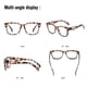thumbnail image 4 of Gafas que bloquean la luz azul, kimorno, montura cuadrada, gris Demi, 4 of 6