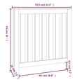 thumbnail image 2 of vidaXL Cache-Radiateur Blanc 79.5x19x84 cm Bois Massif Pin, 2 of 5