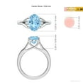 thumbnail image 5 of Angara Natural 2.2 Ct. Aquamarine Solitaire Ring in Sterling Silver for Women (Ring Size: 11.5), 5 of 10
