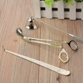 thumbnail image 3 of 3pcs/set Gold Candle Wick Snuffer Tool Hook Cutter Clipper Stainless Steel Luxury Candle Trimmer Oil Lamp Trim Scissor Kit, 3 of 4