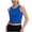Blue, variant on Girls Sports Built in Bra Racerback Crop Tank Top High Neck Sleeveless Athletic Workout Dance Top for Teen Red 5-6 Years