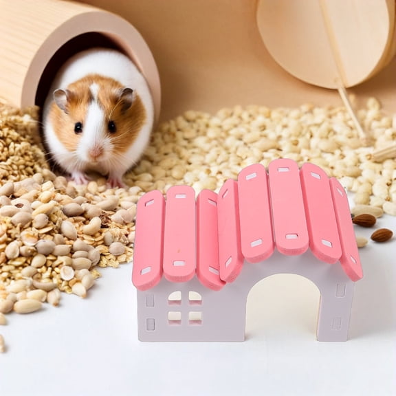 Vosarea 2Pcs Plastic Hamster Shelter House Cozy Resting Nest with Vibrant Colors for Small Pets