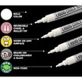 thumbnail image 5 of Kassa 4-Pack Fine Tip White Chalk Markers | Includes 2 3mm Reversible Bullet, Chisel Tips | Works on Chalkboard, Blackboard, Windows & Mirrors | Erasable & Dust-Free | Ideal Use at Home, Office, 5 of 9